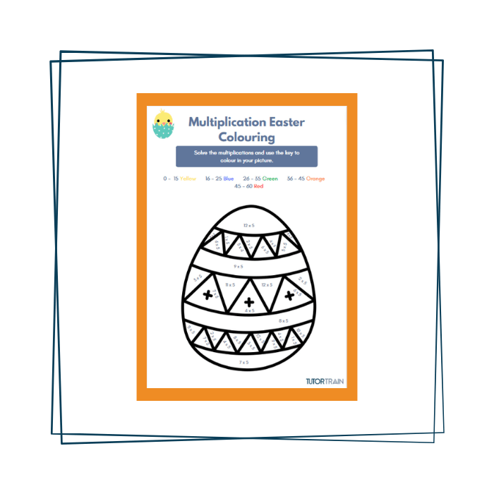 5 times tables - Easter colouring sheet